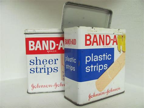 uses for an old metal bandaid box|band aid storage box.